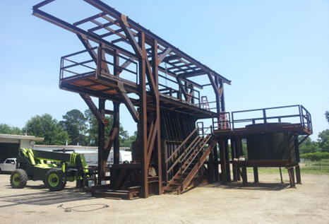 The structure is for the ARK Tech process which converts Tires, Biomass, Coal and plastics, into chemical solvents and fuels, reusable carbon black, and a 1600 btu gas.