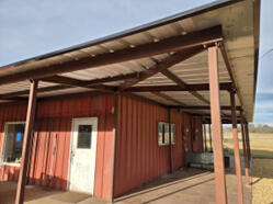 Wrap around Patio custom fit to a 60 year old Barn