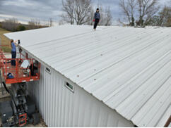 Total Reskin from Hail Damage roof and walls