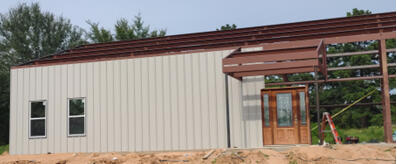 2800 sq/ft Barndo with 12’ eaves and I-beam main structural